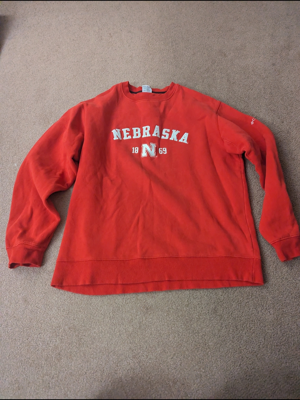 Nebraska Red Pullover Crewneck Sweatshirt